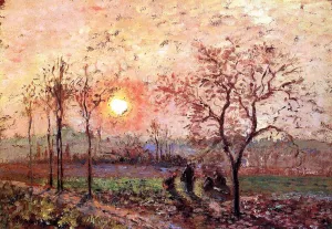 Sunset by Camille Pissarro Art