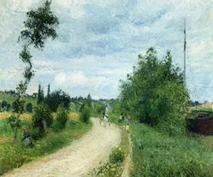 The Auvers Road, Pontoise by Camille Pissarro Art