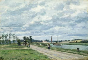 The Banks of the Oise near Pontoise by Camille Pissarro - Hand-Painted Oil Painting Reproduction