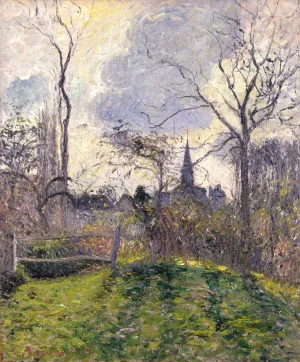 The Bell Tower of Bazincourt by Camille Pissarro - Hand-Painted Oil Painting Reproduction