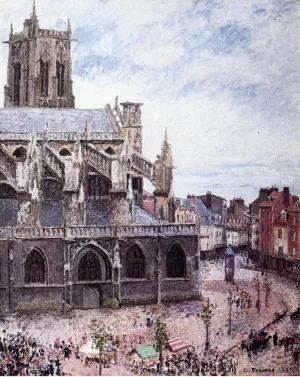 The Church of Saint-Jacues, Dieppe, Rainy Weather by Camille Pissarro Art