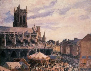 The Fair by the Church of Saint-Jacques, Dieppe by Art