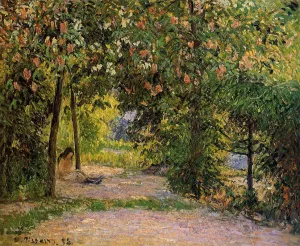 The Garden in Spring, Eragny by Camille Pissarro - Hand-Painted Oil Painting Reproduction
