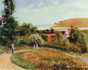The Garden of the Hotel Berneval by Camille Pissarro - Hand-Painted Oil Painting Reproduction