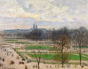 The Garden of the Tuileries on a Winter Afternoon by Camille Pissarro - Hand-Painted Oil Painting Reproduction