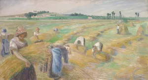 The Harvest by Camille Pissarro - Hand-Painted Oil Painting Reproduction