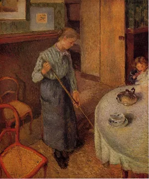 The Little Country Maid by Camille Pissarro - Hand-Painted Oil Painting Reproduction