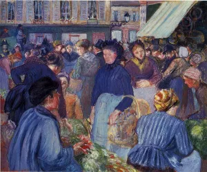 The Market at Gisors by Camille Pissarro - Hand-Painted Oil Painting Reproduction