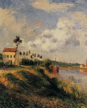 The Path from Halage, Pontoise by Camille Pissarro Art