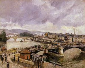 The Pont Boieldieu , Rouen: Rain Effect by Art