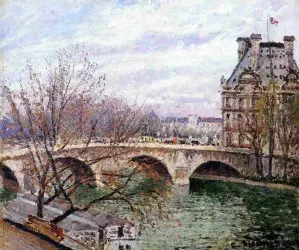 The Pont Royal and the Pavillon de Flore by Camille Pissarro Art