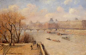 The Raised Terrace of the Pont-Neuf by Camille Pissarro - Hand-Painted Oil Painting Reproduction