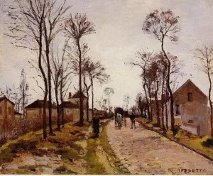 The Road to Caint-Cyr at Louveciennes by Camille Pissarro - Hand-Painted Oil Painting Reproduction