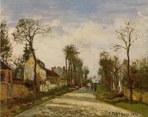 The Road to Versailles at Louveciennes by Camille Pissarro - Hand-Painted Oil Painting Reproduction