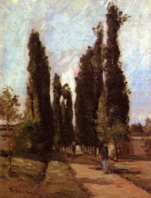 The Road by Camille Pissarro - Hand-Painted Oil Painting Reproduction