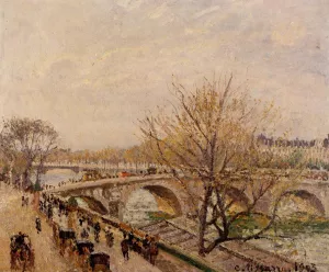 The Seine at Paris, Pont Royal by Camille Pissarro Art