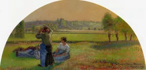 The Siesta in the Fields by Camille Pissarro Art