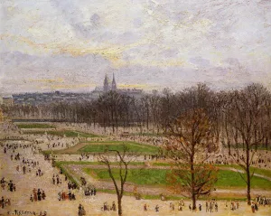 The Tuilleries Gardens: Winter Afternoon by Camille Pissarro - Hand-Painted Oil Painting Reproduction