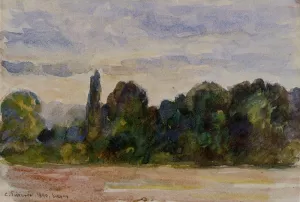 Trees, Eragny by Camille Pissarro - Hand-Painted Oil Painting Reproduction