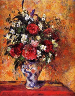 Vase of Flowers by Camille Pissarro Art