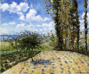 Main Product Photo of View Toward the Pontoise Prison Painting by Camille Pissarro