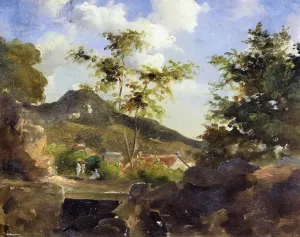 Village at the Foot of a Hill in Saint Thomas, Antilles by Art
