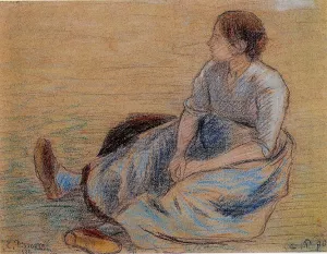 Woman Sitting on the Floor by Art