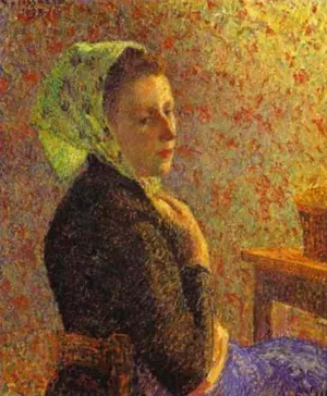 Woman with a Green Scarf by Art