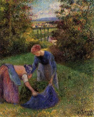 Women Gathering Grass by Art